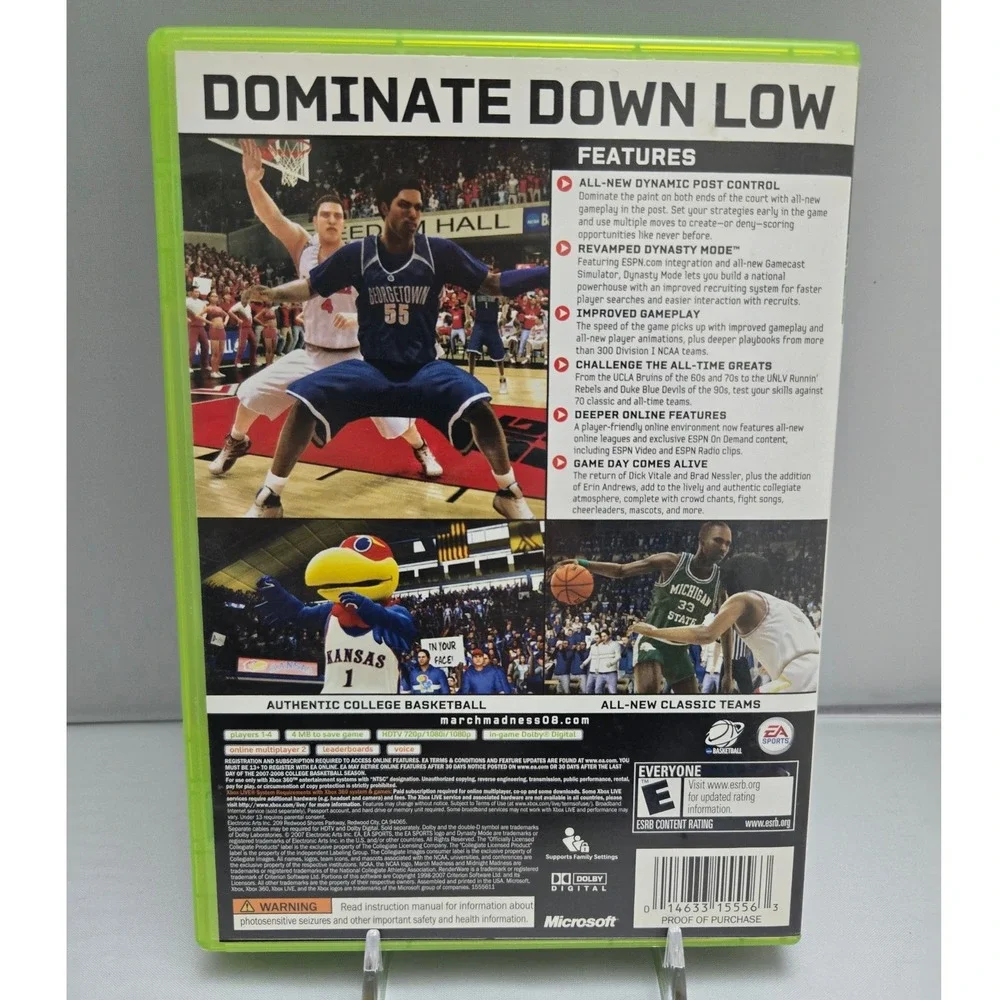 NCAA 08 March Madness - Microsoft Xbox 360 - Complete CIB W/‎ Manual Tested